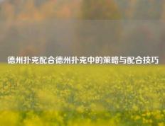 德州扑克配合德州扑克中的策略与配合技巧