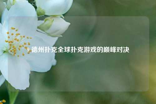 9 德州扑克全球扑克游戏的巅峰对决