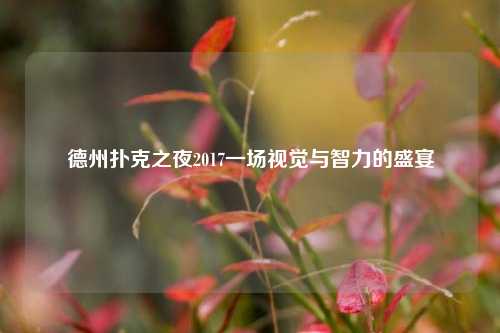 德州扑克之夜2017一场视觉与智力的盛宴