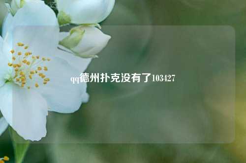 qq德州扑克没有了103427