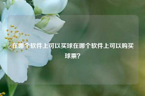 在哪个软件上可以买球在哪个软件上可以购买球票？