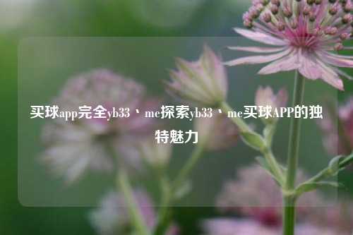 买球app完全yb33丶me探索yb33丶me买球APP的独特魅力